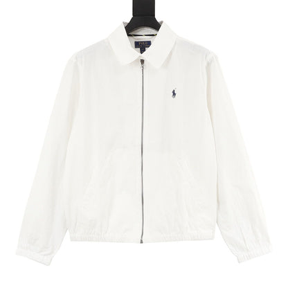 Pony Embroidered Stand-Neck Jacket