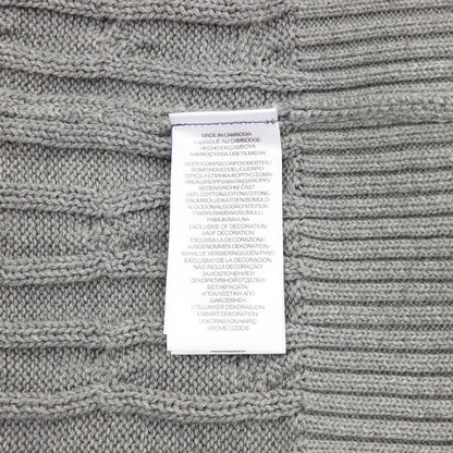 Cable-Knit Crewneck Sweater Gray
