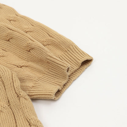 Spurs Knitted Polo Shirt Camel