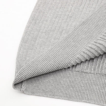 Pony Lapel Striped Polo Shirt Gray