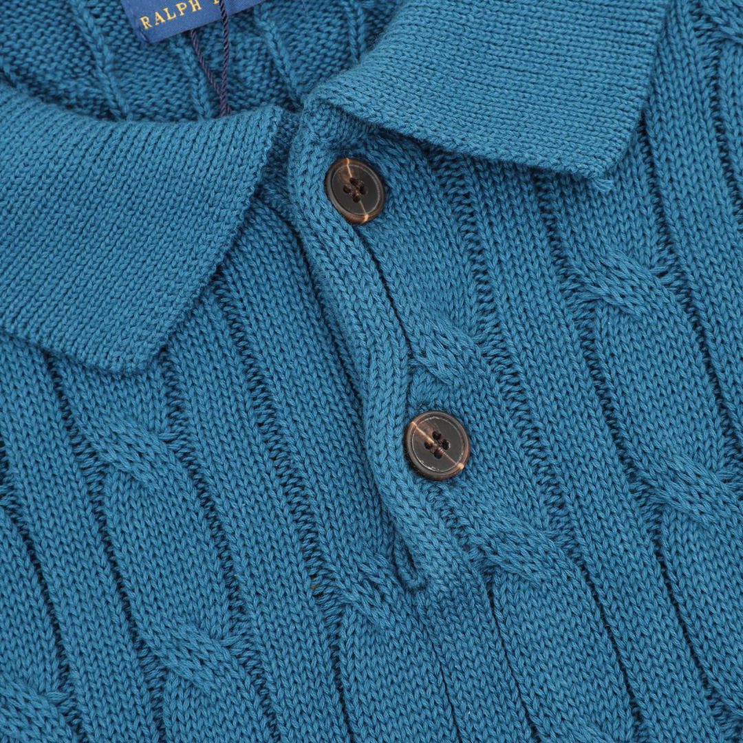 Spurs Knitted Polo Shirt Teal