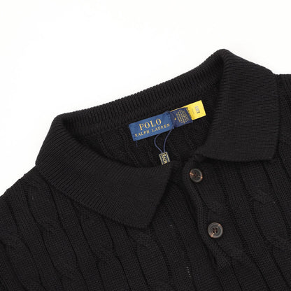 Spurs Knitted Polo Shirt Black