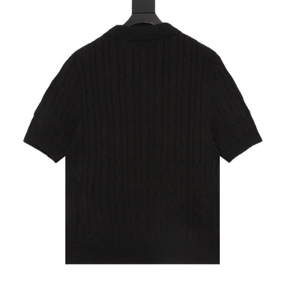 Spurs Knitted Polo Shirt Black