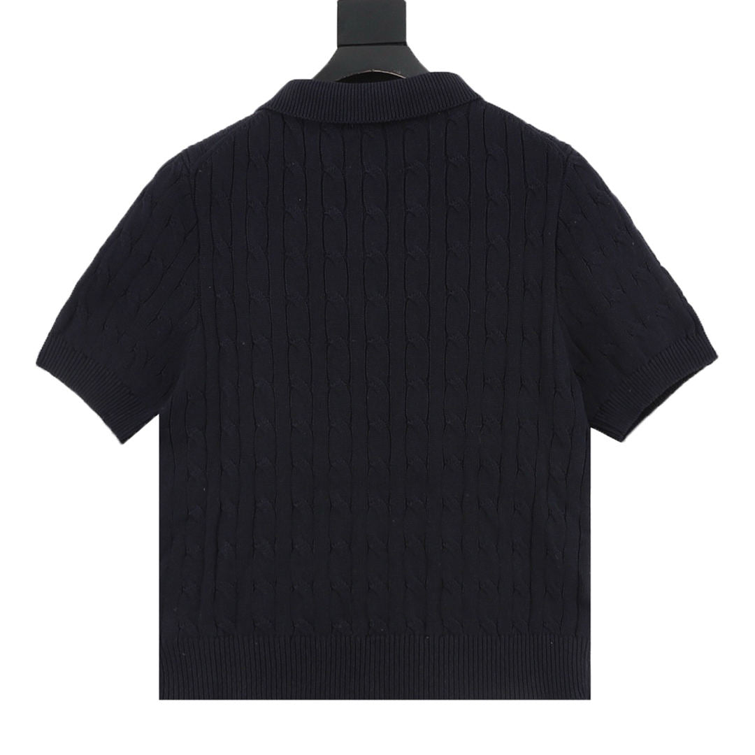 Spurs Knitted Polo Shirt Navy