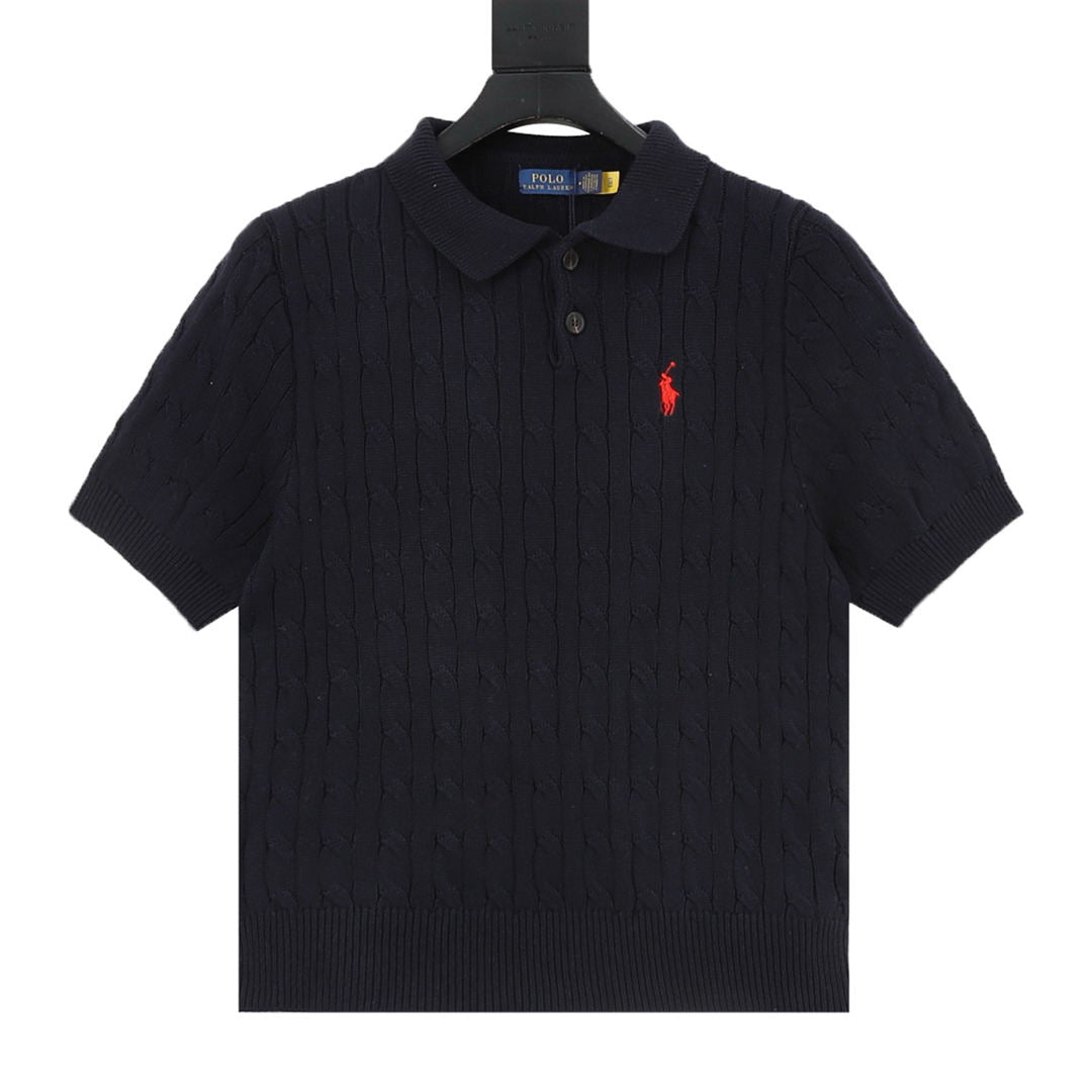 Spurs Knitted Polo Shirt Navy