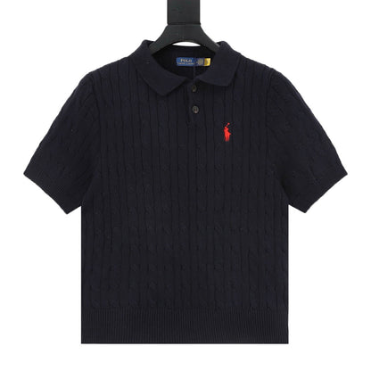 Spurs Knitted Polo Shirt Navy