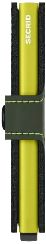 RFID Protected Mini Wallet - Matte - Green & Lime