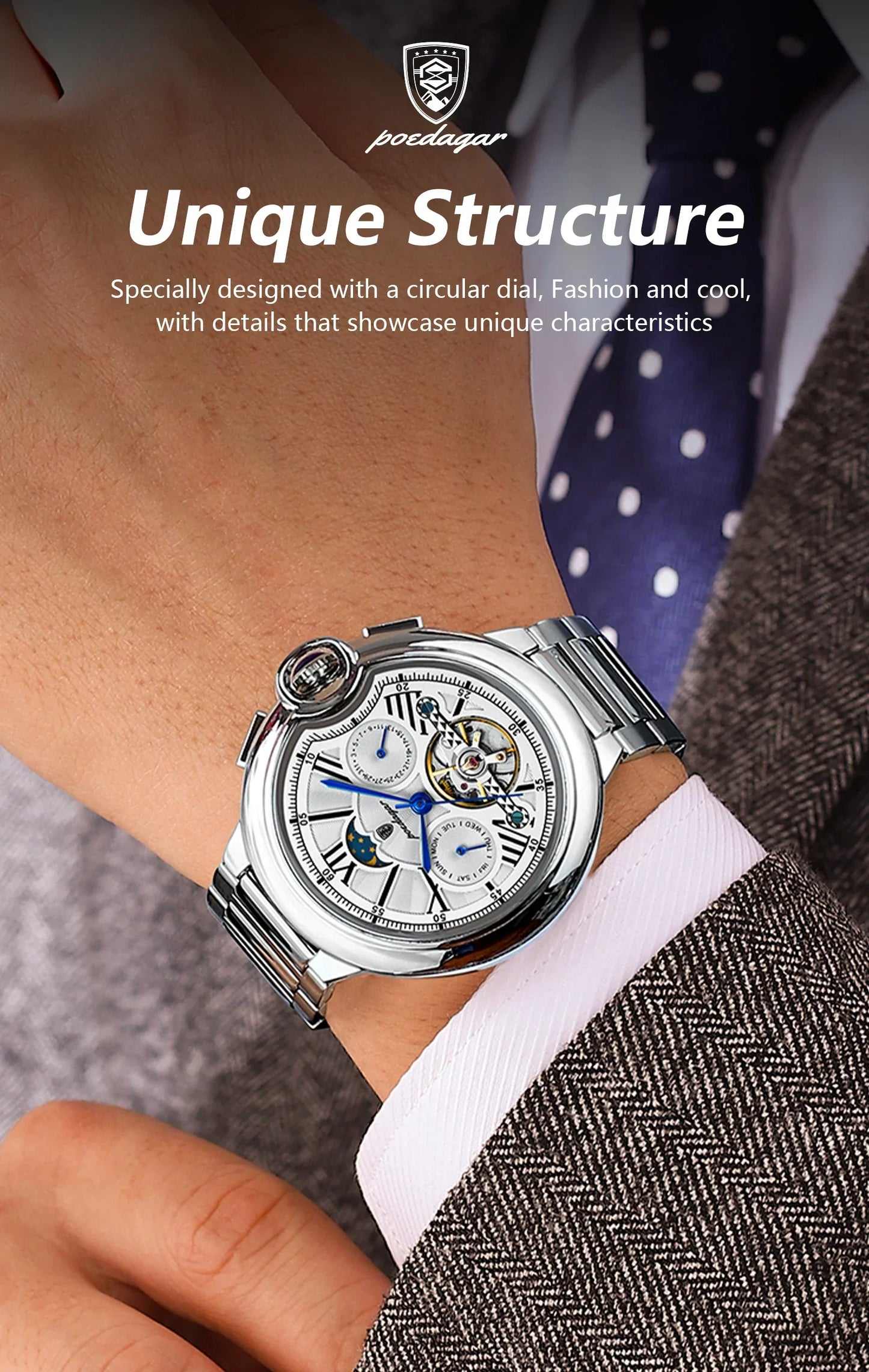 POEDAGAR Royal Automatic Watch