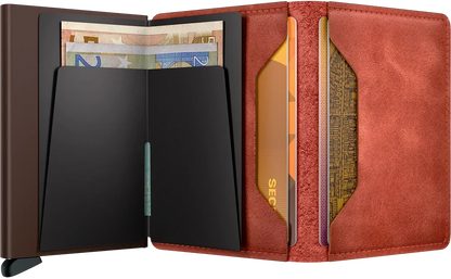 RFID Protected Slim Wallet - Vintage - Orange