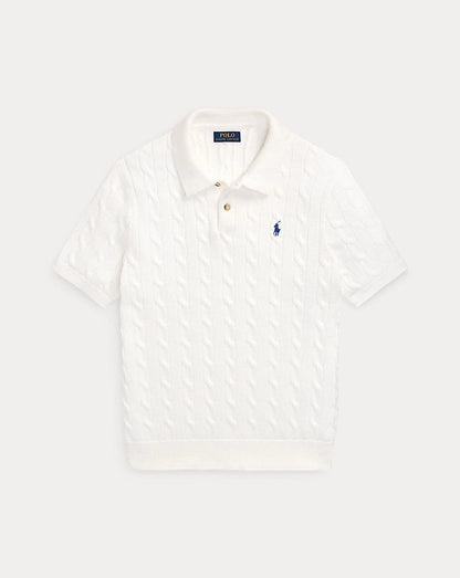 Spurs Knitted Polo Shirt White
