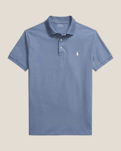 Custom Slim Fit Stretch Mesh Polo Shirt