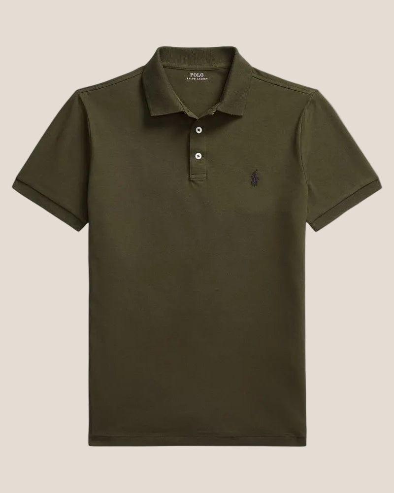 Custom Slim Fit Stretch Mesh Polo Shirt