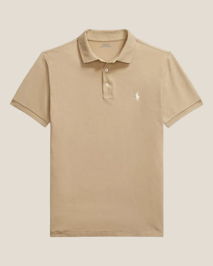 Custom Slim Fit Stretch Mesh Polo Shirt
